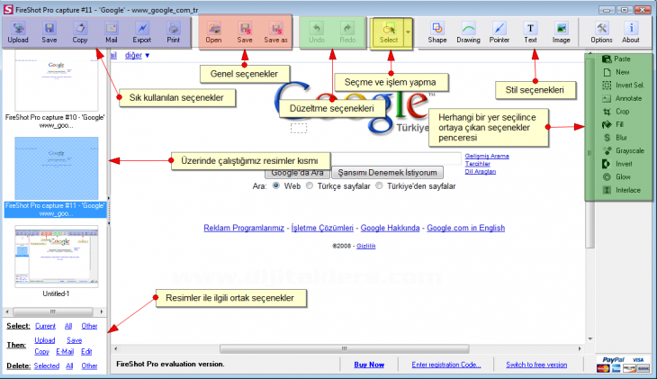 Mozilla Fireshot Eklentisi