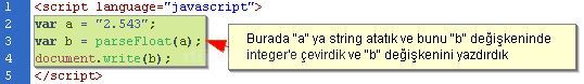 Değişken Tanımlamaları, Operat&ouml;rler