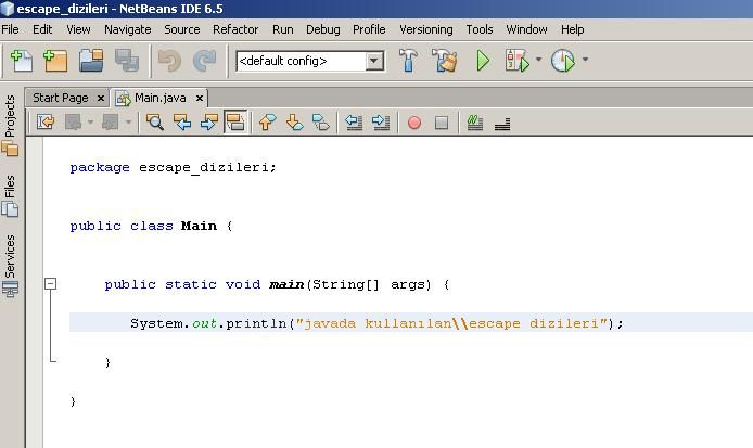Java Da Kullanılan Escape Dizileri Escape Dizi &Ouml;rnekleri